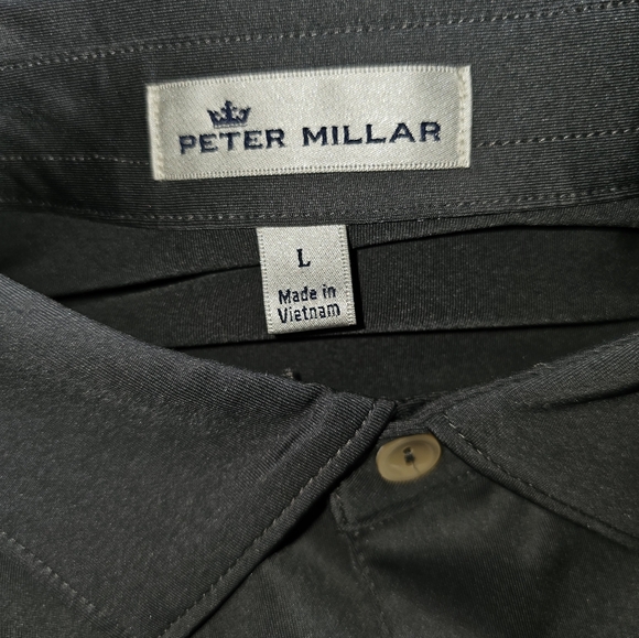 Peter Millar Men's Charcoal Polo Shirt - Picture 8 of 10